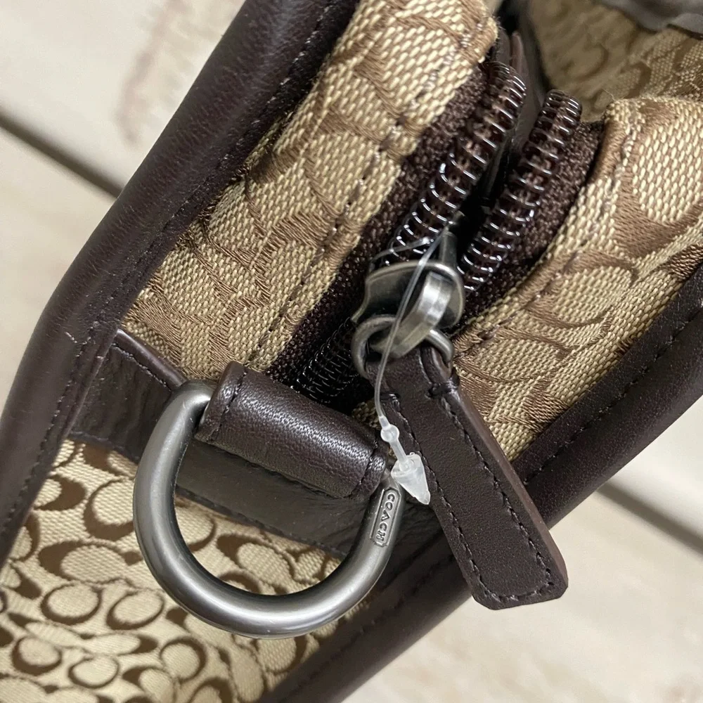 Coach Brown Briefcase with Signature Monogram and Leather Trim - Picture 5 of 10